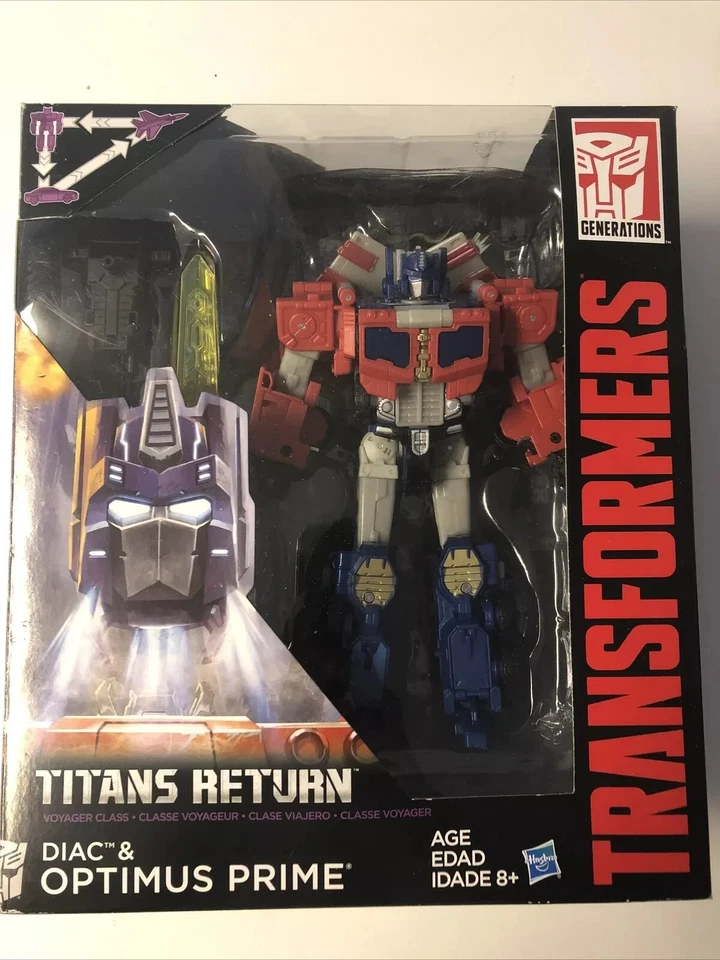 Transformers Generations Titans Return Voyager Class 18cm Optimus Prime and DIAC