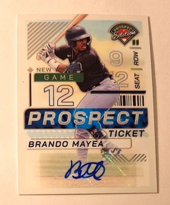2024 Panini Prospect Edition Prospect Ticket Signature #185 Brando Mayea Rc Auto - Picture 1 of 2