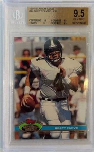 1991 Brett Favre Topps Stadium Club RC... BGS 9.5 Gem Mint mit 10 Sub - Bild 1 von 2