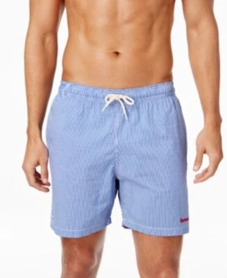 Barbour L26739 Mens Blue Striped Swim Trunks Size XL - Image 1 of 2