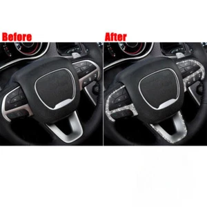 Bling Diamond Car Steering Wheel Cover Trim For Dodge Challenger Charger 2015+ - Foto 1 di 5