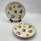 3 Faience Cook Line French Confitures Plates Confections Jams Fruit 8”