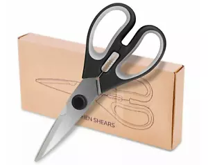 Tobox Kitchen Scissors Black, Ultra Sharp Multi-functional Kitchen Shears NEW - Picture 1 of 8
