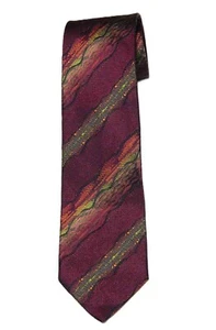 NEW Missoni Italian Silk Tie Multicolor Abstract Stripe Italy Men's - Picture 1 of 2