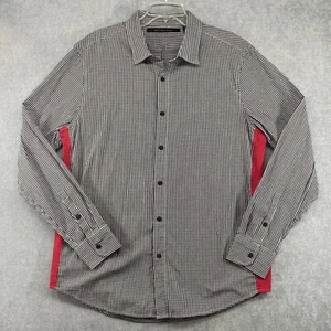 Sean John Shirt Mens Size XL Snap Up Black Check Long Sleeves Snap Closure - Picture 1 of 9