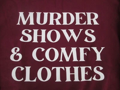 Sudadera XL cuello redondo Borgoña asesinatos espectáculos y ropa cómoda Hanes Nueva 23 Foto 1 de 3