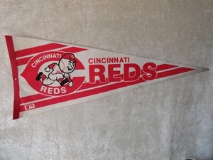 Vintage Cincinnati Reds großer Filz-Wimpel 30" x 12" MLB Baseball wie abgebildet - Bild 1 von 5