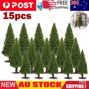 15pcs Artificial Christmas Trees Scenery Landscape DIY Mini Xmas Tree 5.5/7/10cm - Picture 1 of 8