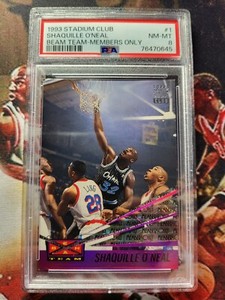 93-94 Stadium Club MEMBERS ONLY Beam Team Shaquille O'Neal #1 🔥 PSA 8 NM-MT 🔥
