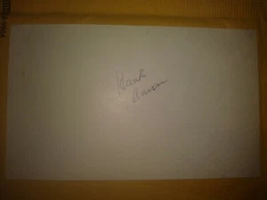 Hank Aaron Autograph Signed 3x5 Index Card Authentic Rare - Picture 1 of 1