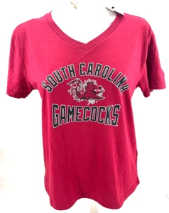 NEW South Carolina Gamecocks Champion Maroon Red V-Neck Tee Shirt Women's M - Picture 1 of 9
