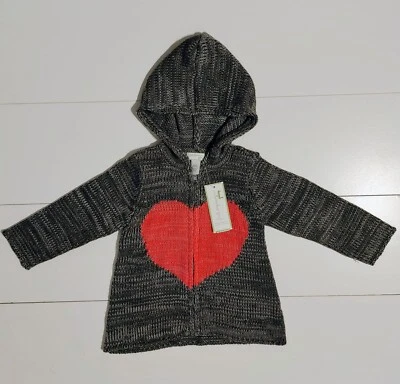 Suéter corazón con capucha First Impressions bebé niña 12M Foto 1 de 3