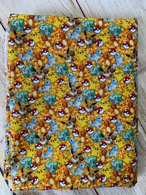 100% cotton Pokemon Fabric by  half yard and 1yard ,for  Embroidery and quilt - Image 1 of 4