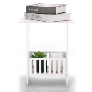 B Mesa Extremo Soporte Patio Mesita de Noche Mesa Moderna Dormitorio Blanco Hogar para Soporte - Imagen 1 de 7