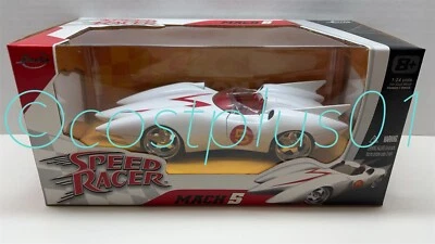 JADA SPEED RACER MACH 5 GLOSSY WHITE WITH NO 5 GRAPHIC 1:24  - Image 1 of 4