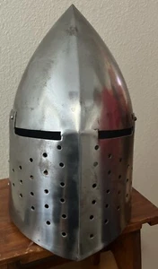 Medieval Knight Armor Steel Sugarloaf Helmet - Picture 1 of 6