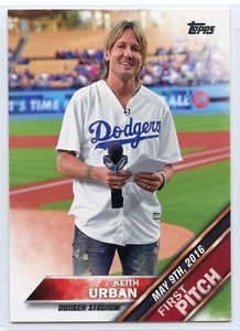 2016 Topps Update First Pitch - #FP-5 - Keith Urban - Los Angeles Dodgers