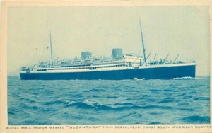 Alcantara Royal Mail Motor Vessel 1920s Steamship Postcard South Service 20-1180 - Picture 1 of 2