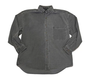Structure Mens 100% Cotton Cordoroy Long Sleeve Button Down Shirt Grey; Medium - Picture 1 of 5