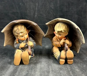 Hummel Goebel Grupo de 2 Estatuillas TM4 Conjunto de Paraguas Niña y Paraguas Niño - Imagen 1 de 10