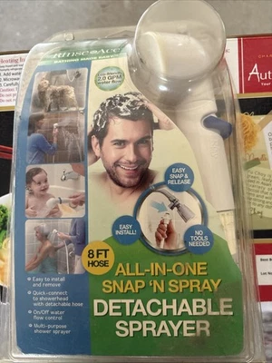 Rinse Ace All-In-One Snap 'N Spray Detachable Sprayer Handheld Showerhead - Image 1 of 2