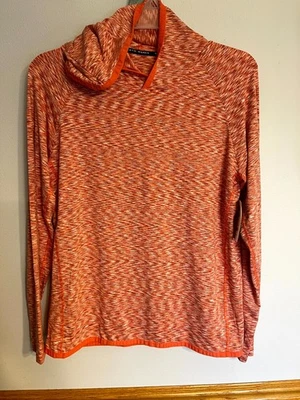 Athletic Works длинным рукавом футболка с капюшоном Dri работает влаги впитывания Med оранжевый - Изображение 1 из 4