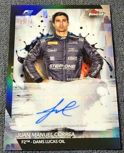 2024 Topps Finest Formula 1 F1 /74 Auto Juan Manuel Correa Chrome F2 #FAC - Picture 1 of 2