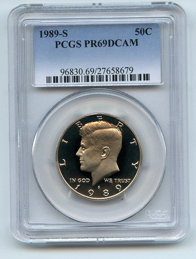 1989 S 50C Kennedy Half Dollar Proof PCGS PR69DCAM - Image 1 of 1