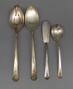 Holmes & Edwards Spring Garden Muster Servier & Suppe Meister Butter Silber Teller - Bild 1 von 9