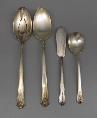 Cuchara para servir Holmes & Edwards Spring Garden Master Butter plato de plata cubiertos Foto 1 de 4