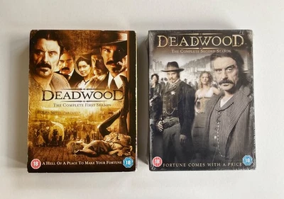 Deadwood - Series 1 & 2  Ian McShane Season 1- Used VG,  Season 2 New & Sealed - Image 1 of 2