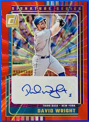 Camiseta deportiva Donruss David Wright Signature Series 2025 láser roja automática #d 5/30 #5 Mets Foto 1 de 4