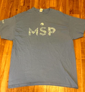 Minnesota Timberwolves Mens Size XL Light Blue T-Shirt MSP Fitbit Logo NBA - Picture 1 of 6