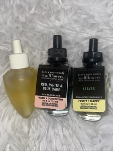 Bath & Body Works Fall Assorted Wallflower Refills Leaves Set Of 3 New - Picture 1 of 16