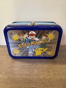 Vintage Pokemon Tin Storage Box Nintendo Accessory Network 95,96,98 Pickachu - Picture 1 of 6