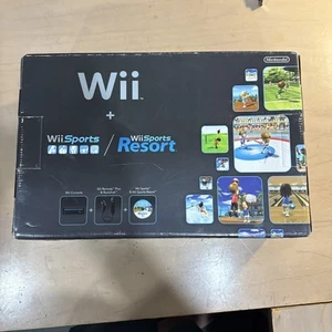 Nintendo Wii Black Console BRAND NEW OPEN BOX Wii Sports Resort & Wii Sports - Bild 1 von 16