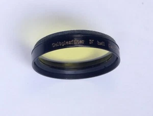 Vintage Carl Zeiss Jena YELLOW Filter Gelbglasfilter IV hell for Exakta 127 - Picture 1 of 2