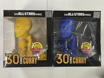 NBA SmAll-Stars Mini: GS Warriors Steph Curry CHASE Azul + Amarillo RARO SELLADO Foto 1 de 4