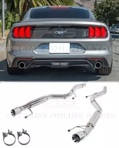 4" Axle Back Exhaust For 15-Up Mustang 2.3L Ecoboost 3.7L V6 Muffler New Pair - Picture 1 of 11