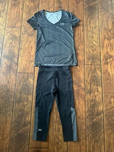 Under Armour HeatGear Sports Tee and Pant Size S - Picture 1 of 4