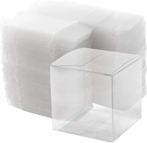 50pz Scatola PVC trasparente quadrato Bomboniera Confezione 5CM 7CM 8CM 9CM 10cm - Foto 1 di 6