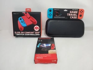Nintendo Switch Carrying Case Carbon Fiber Portable Pouch Travel Bag & More NEW - Picture 1 of 5