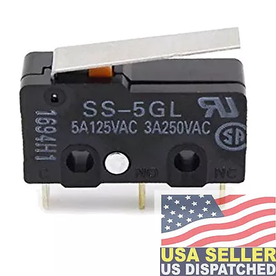Omron SS-5GL Momentary SPDT Micro Switch 5A125VAC 3A250VAC A5 - Image 1 of 4