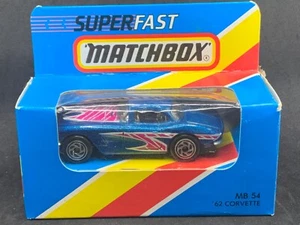 Matchbox Superfast MB 54 62 Corvette (Macau) - Blue - Picture 1 of 6