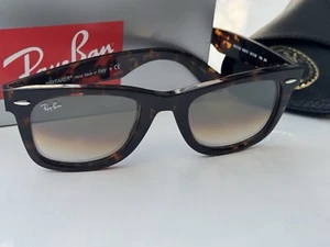 NUEVO Gafas de sol Ray-Ban RB2140 originales Wayfarer 902/51 marrón degradado 50 mm - Imagen 1 de 20