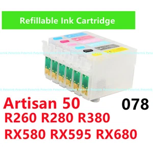 Empty refillable Ink Cartridge T078  78 for Artisan 50 Stylus R280 RX595 RX680 - Picture 1 of 10