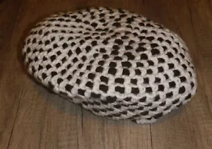 CAPPELLO DONNA VINTAGE BASCO A POIS - IN LANA BIANCA E MARRONE - Bild 1 von 2