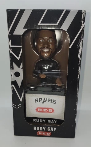 San Antonio SPURS Rudy Gay Stats Bobblehead HEB LE DJ Limited Edition SGA Cover