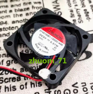 1PC SUNON EF40100B1-1Q02C-A99 DC5V 0.57W 4010 4-Pin high wind silent cooling fan - Image 1 of 2