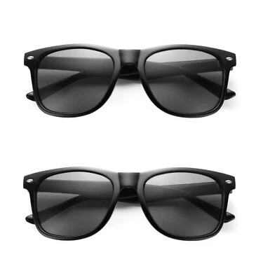 Blues Brothers Sunglasses Fancy Dress Costume Black Eye wear Shades x2 Pairs - Image 1 of 4